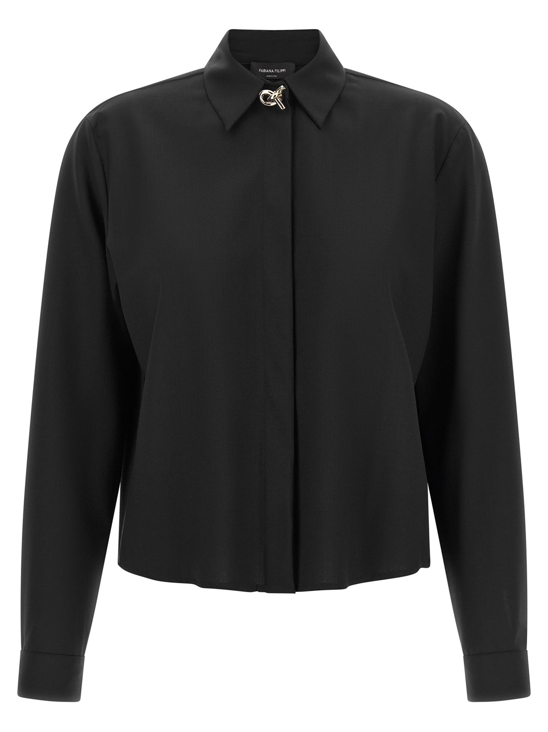 Fabiana Filippi Knot Shirt Shirt and Blouse - Black | b4e30537b474361c7a5bdb1bb764adce3225f264