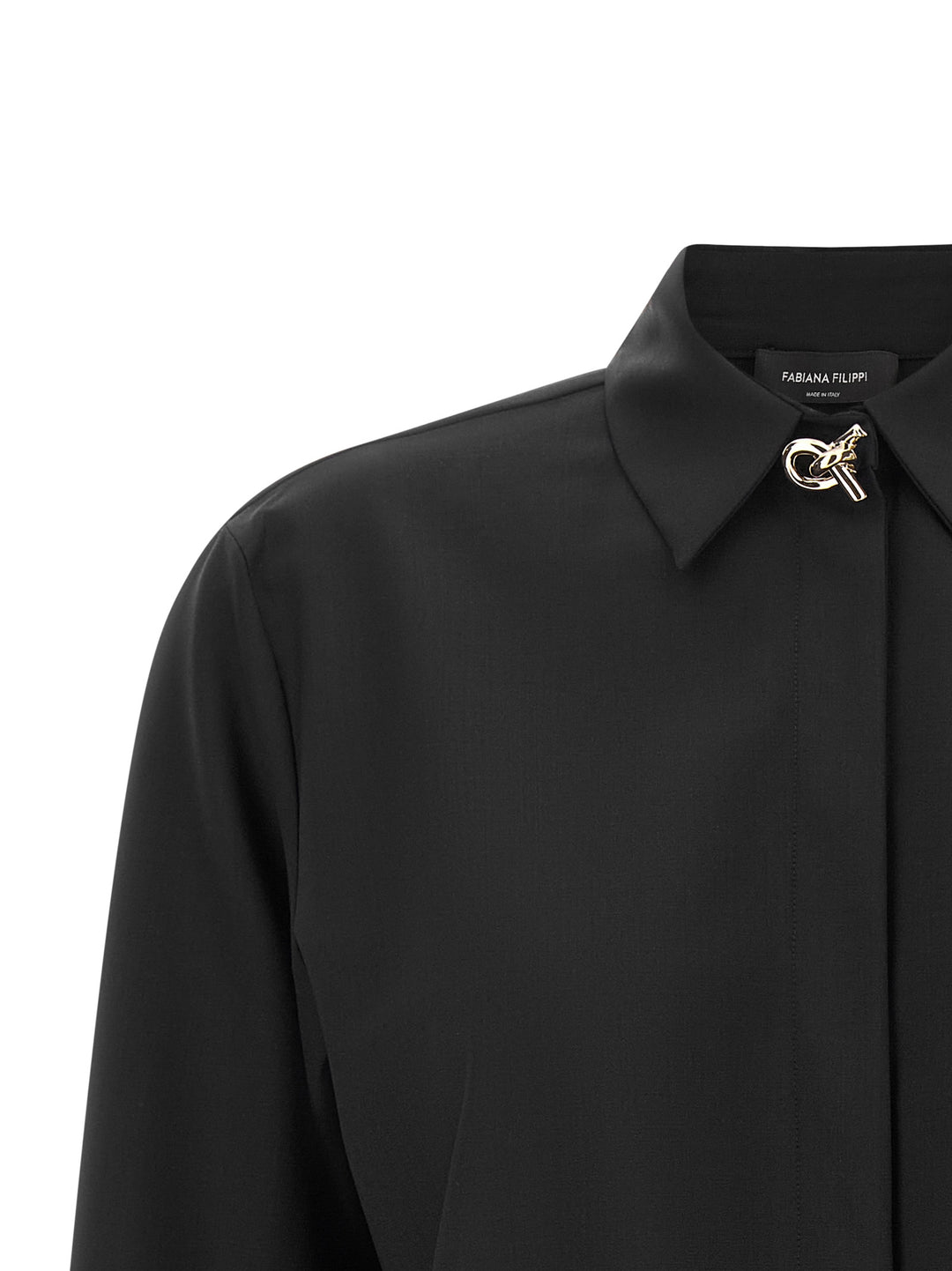 Fabiana Filippi Knot Shirt Shirt and Blouse - Black | 18bcc96dd82c7ce4114c7d1c30ee27209c048a82
