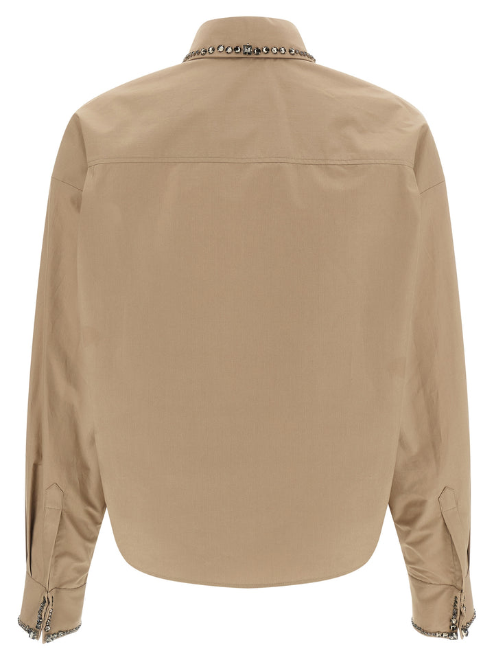 Fabiana Filippi Cropped Shirt Shirt and Blouse - Beige | ad7d4f317b54f4a0f135d3684142bbc329bd0a4f