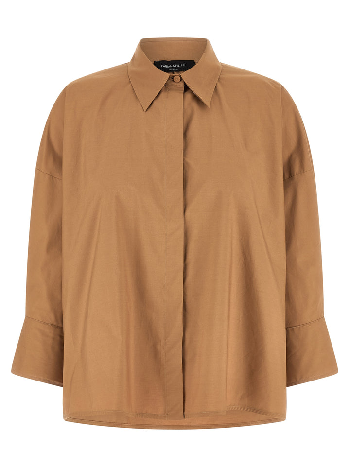 Fabiana Filippi Diamond Thread Shirt Shirt and Blouse - Brown | c975b27c749e8f24afaa40f3cacb090fe00e0b39