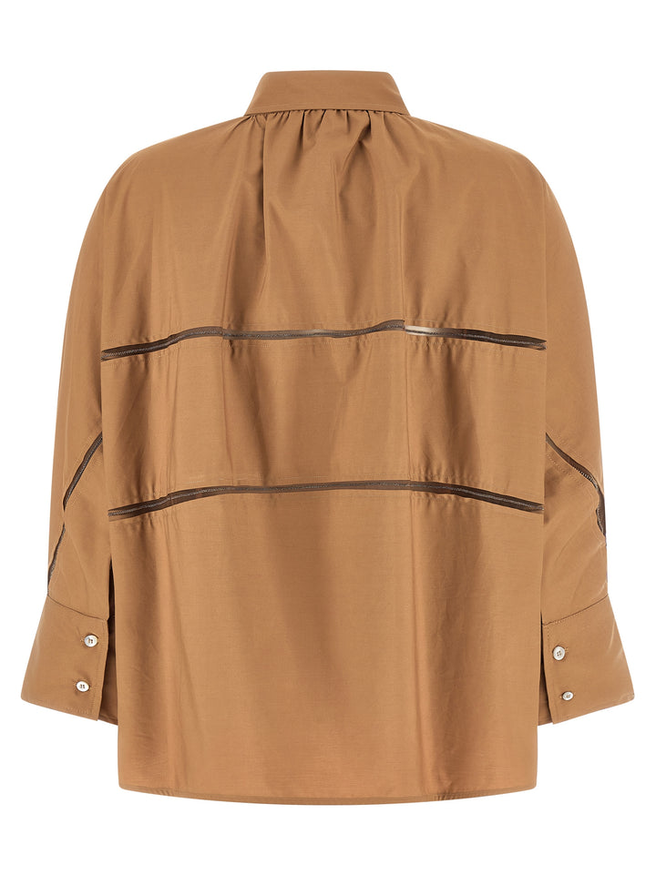 Fabiana Filippi Diamond Thread Shirt Shirt and Blouse - Brown | e67c1855c8847d34777ddd372887101e16a1003b