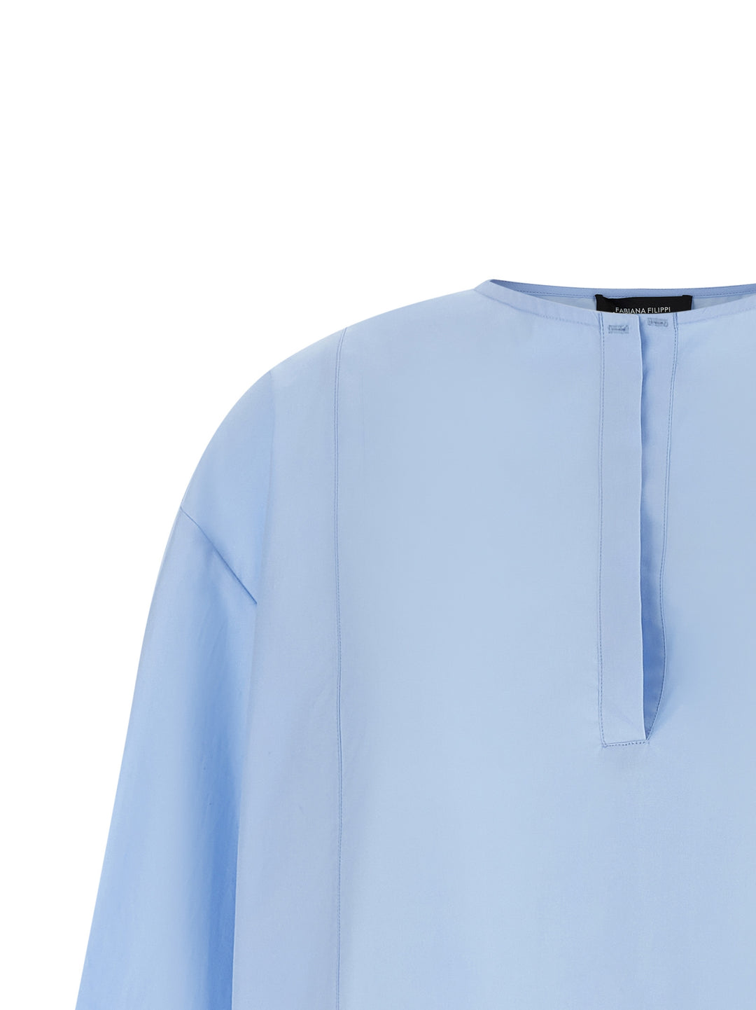Fabiana Filippi Poplin Shirt Shirt and Blouse - Light Blue | 5e7d06ca94fced89516bb382b48212611759a9ca