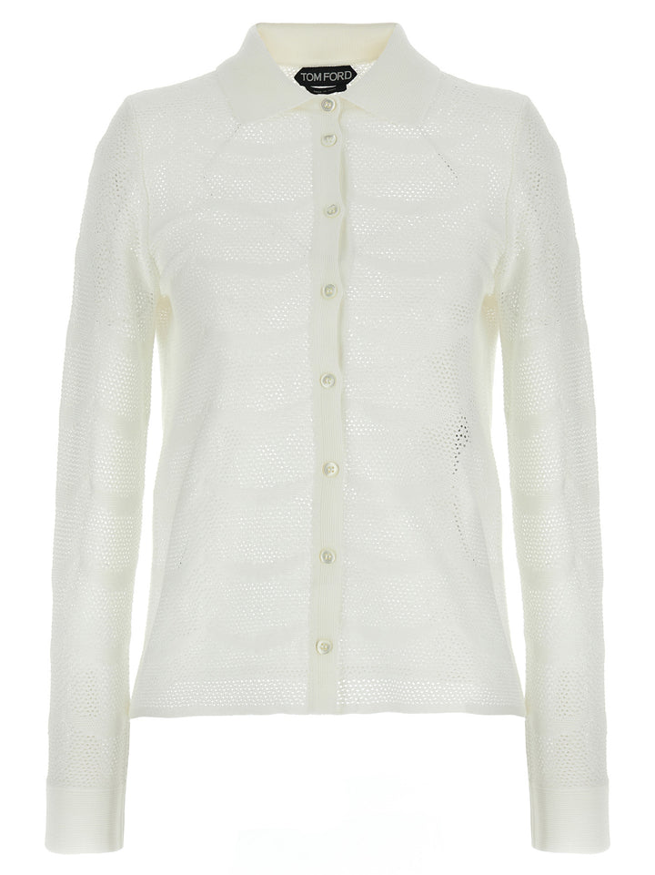 Tom Ford Openwork Cardigan Sweaters and Cardigans - White | 51a87e8d9cdd0e4181793cc95bf403840d0dcb29