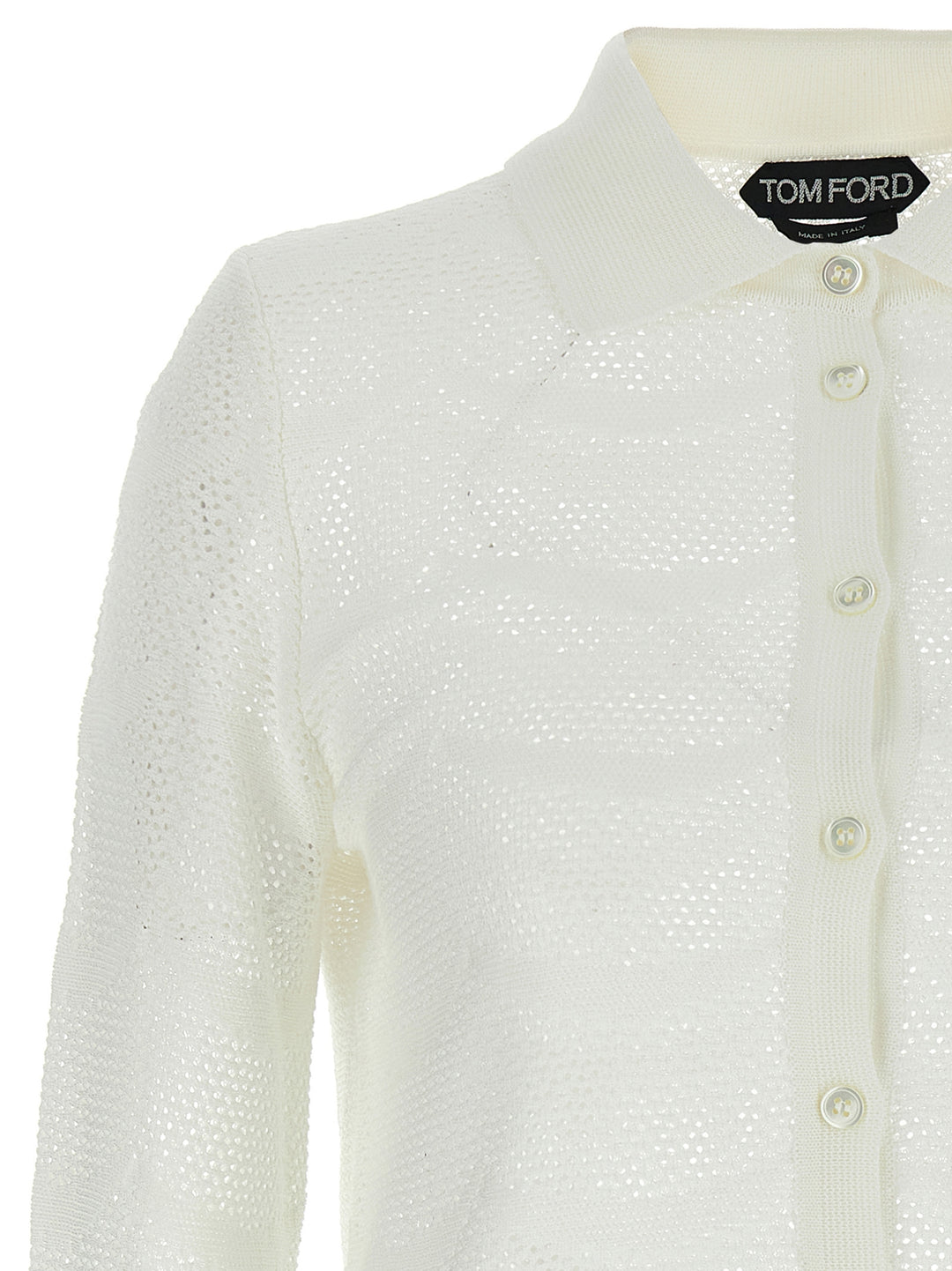 Tom Ford Openwork Cardigan Sweaters and Cardigans - White | 7add09348951648610f005f248e33d27b03cb81c