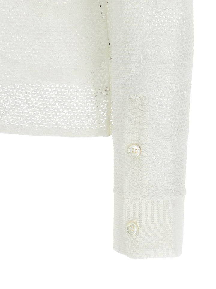 Tom Ford Openwork Cardigan Sweaters and Cardigans - White | 0cbb86c351debf9518248ba5e25da92018e93d3c