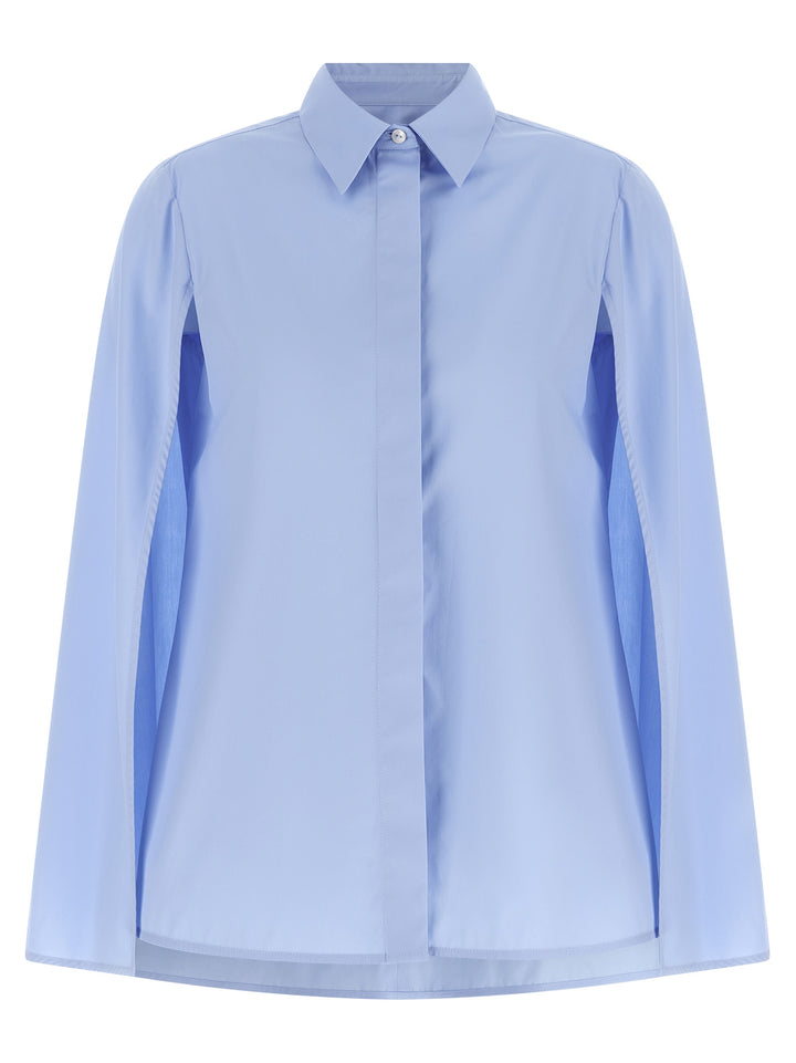 Federica Bonifaci Hooded Shirt Shirt and Blouse - Light Blue | 248728fd97624c9a1d0a941b7d0076c3ebdacee5