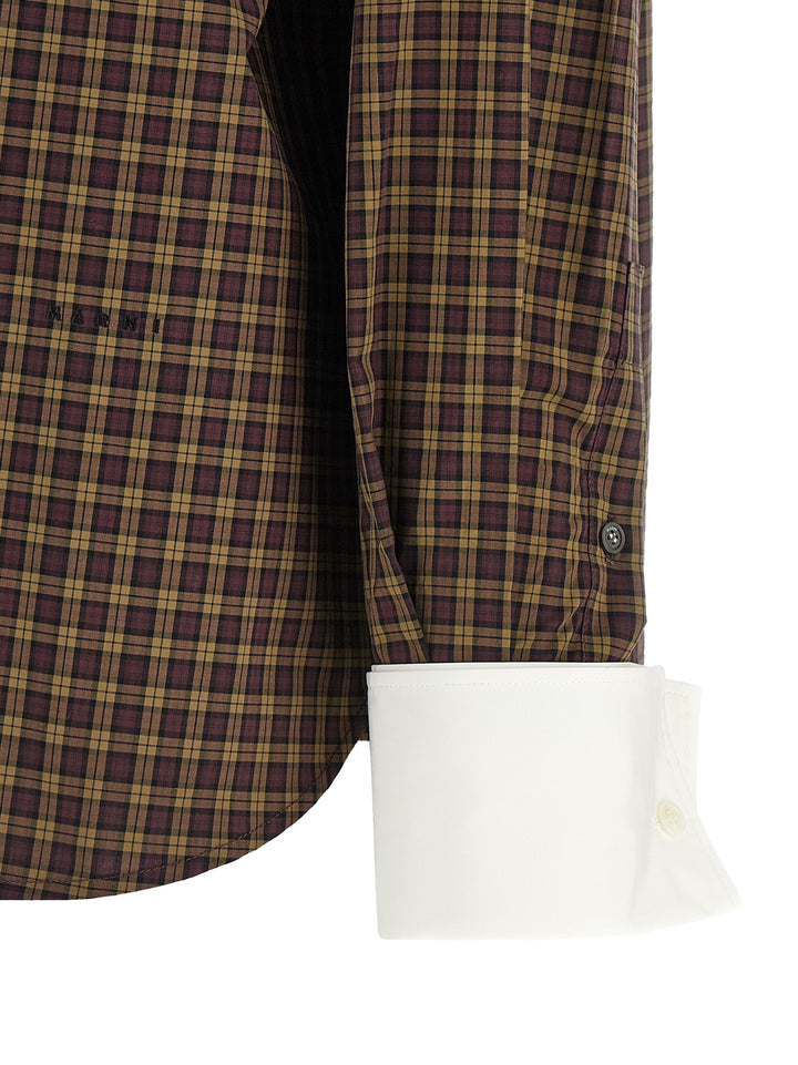 Marni Scarf Collar Shirt Shirt and Blouse - Brown | 7dee0ccc816f6a9a3d81f0245972043b235f6063