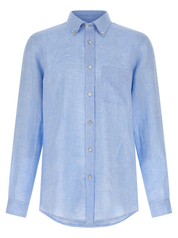 Riviera Project Linen Shirt Shirt and Blouse - Light Blue | 385bb4439b916c82f78fbb16434a893b4c003bab