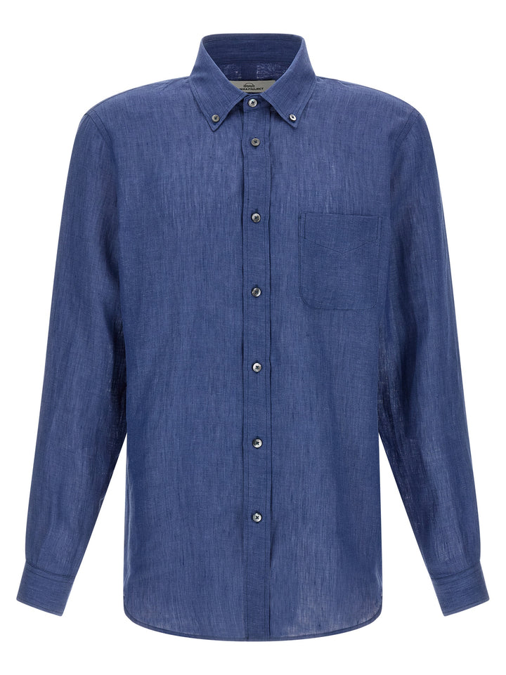 Riviera Project Linen Shirt Shirt and Blouse - Blue | 7e5aa1153e7817c4783b61020ccf57d2dc10640a
