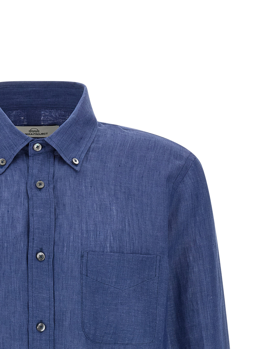 Riviera Project Linen Shirt Shirt and Blouse - Blue | 293e650904ba966cc1bea25e7dc954bcd64b257b