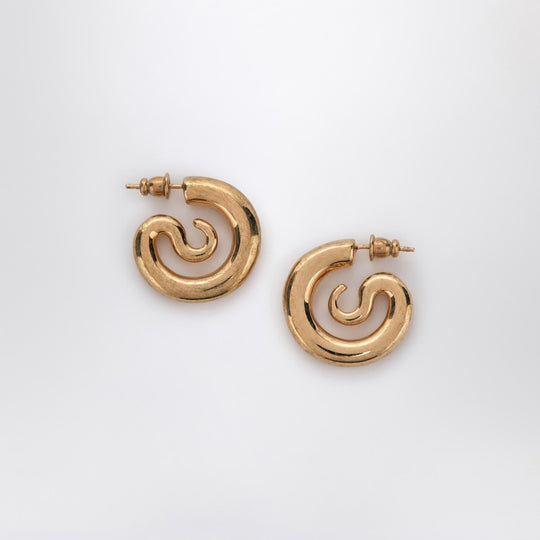 Serpent Hoops Extra Small Earrings In Gold Tone