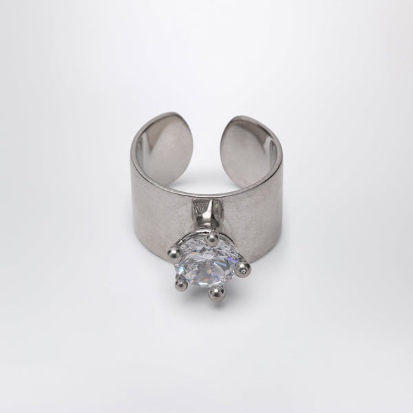 Armour Ring Small With Diamonds
