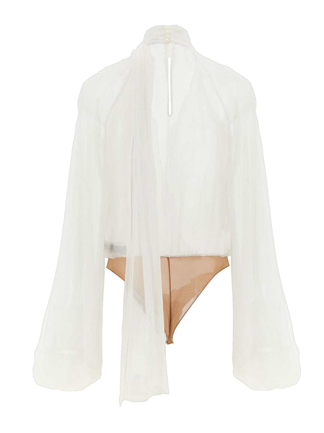 Elisabetta Franchi Body Crêponne Tops - White | 7bfc4ff7f3aee991dc082ad304154992a1567736