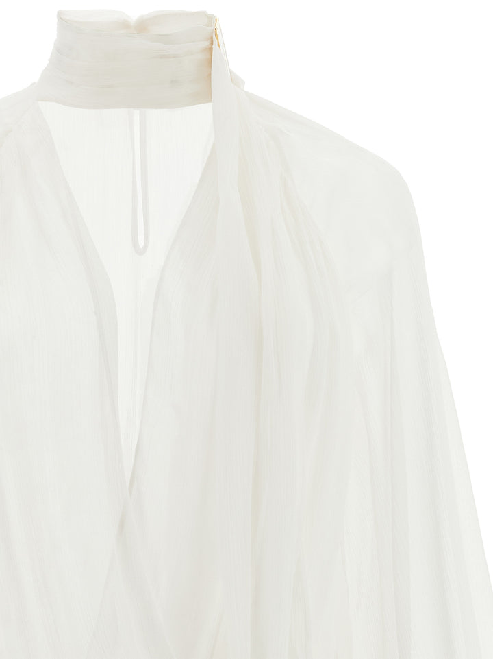 Elisabetta Franchi Body Crêponne Tops - White | d9eefc4209395f9320cfa60d1d4bbe447dedb017