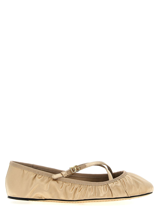Vally Flat Shoes Beige