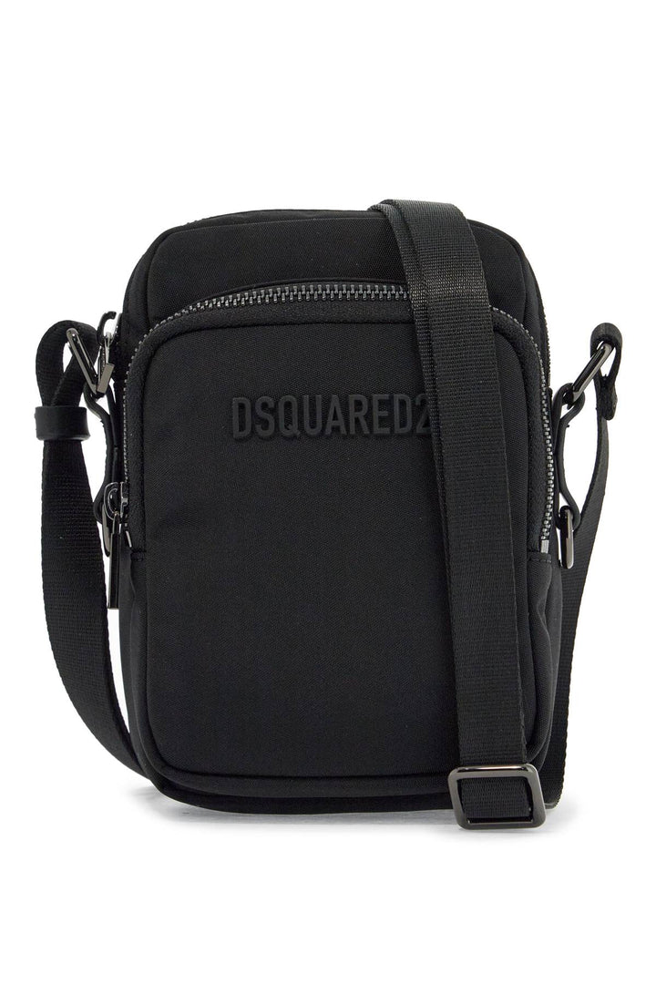 Black Minimalist Crossbody Bag In Polyamide