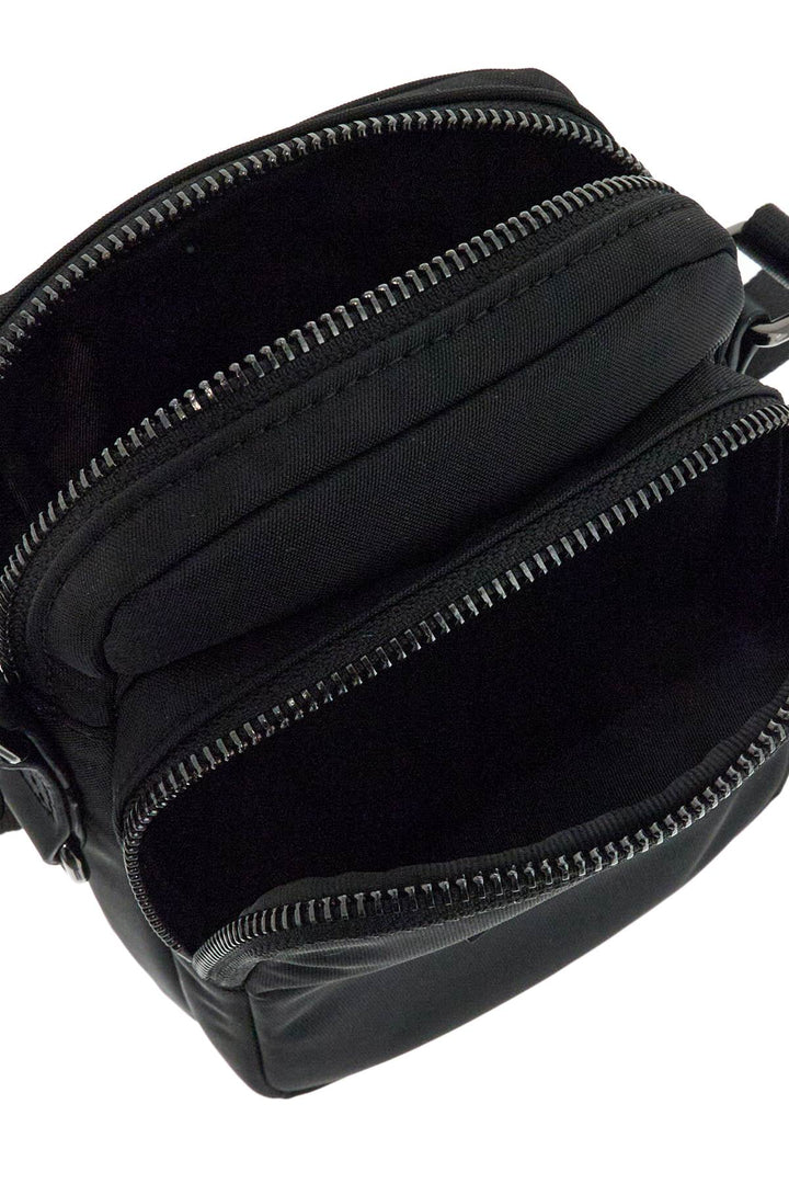 Black Minimalist Crossbody Bag In Polyamide