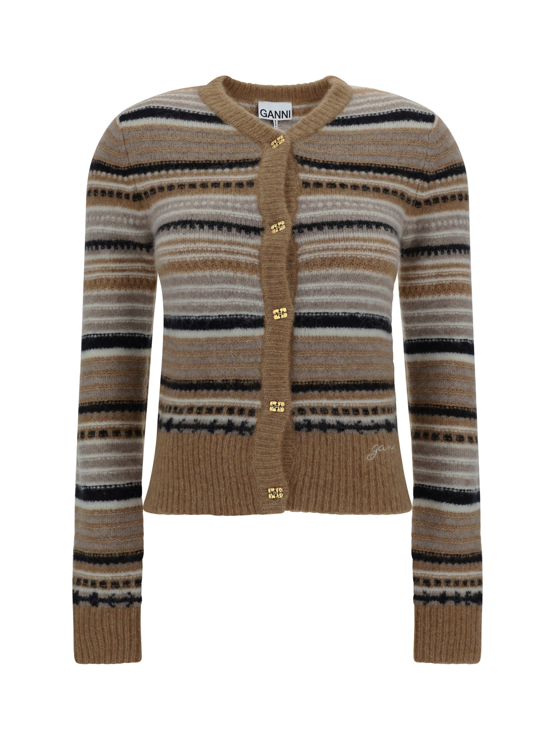 SOFT WOOL STRIPE CARDIGAN