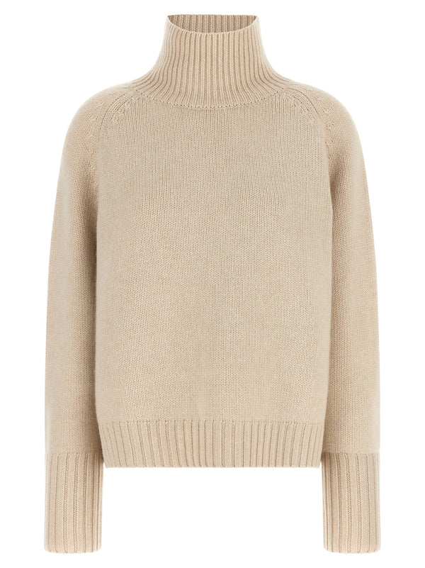 Cashmere Turtleneck Sweater Beige