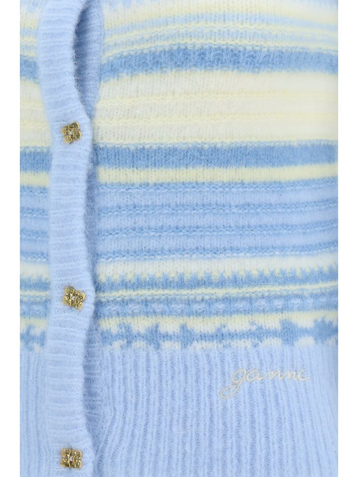 SOFT WOOL STRIPE CARDIGAN