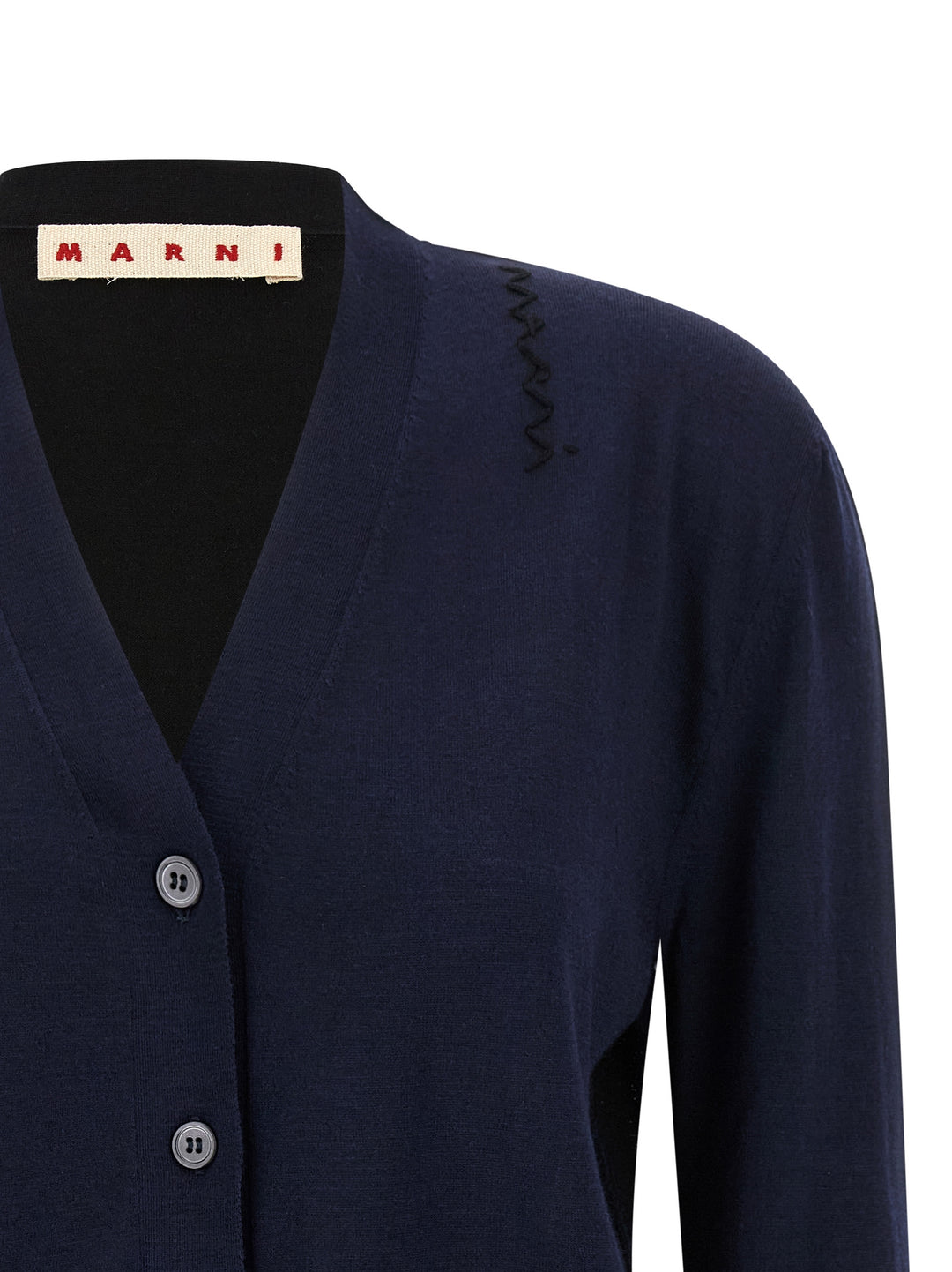 Marni Two-Tone Cardigan Sweaters and Cardigans - Multicolor | c8f4adfab509a95af62540247e9289ab4ea2e78e
