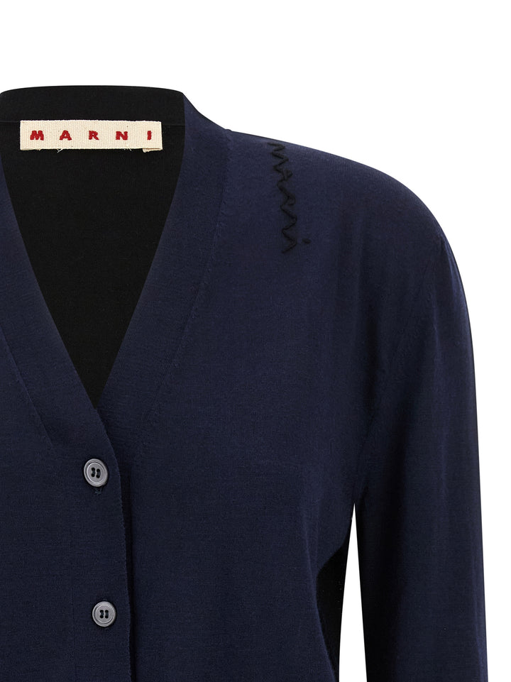 Marni Two-Tone Cardigan Sweaters and Cardigans - Multicolor | c8f4adfab509a95af62540247e9289ab4ea2e78e