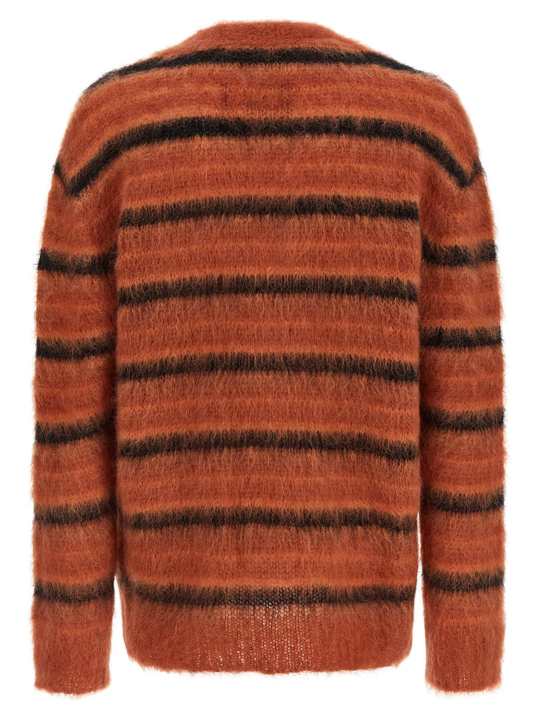 Marni Brushed Striped Cardigan Sweaters and Cardigans - Orange | 100ba93cace7b9c26c37169d50f3ded17b9e8c36