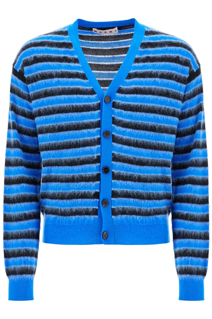 Striped Wool And Mohair Cardigan