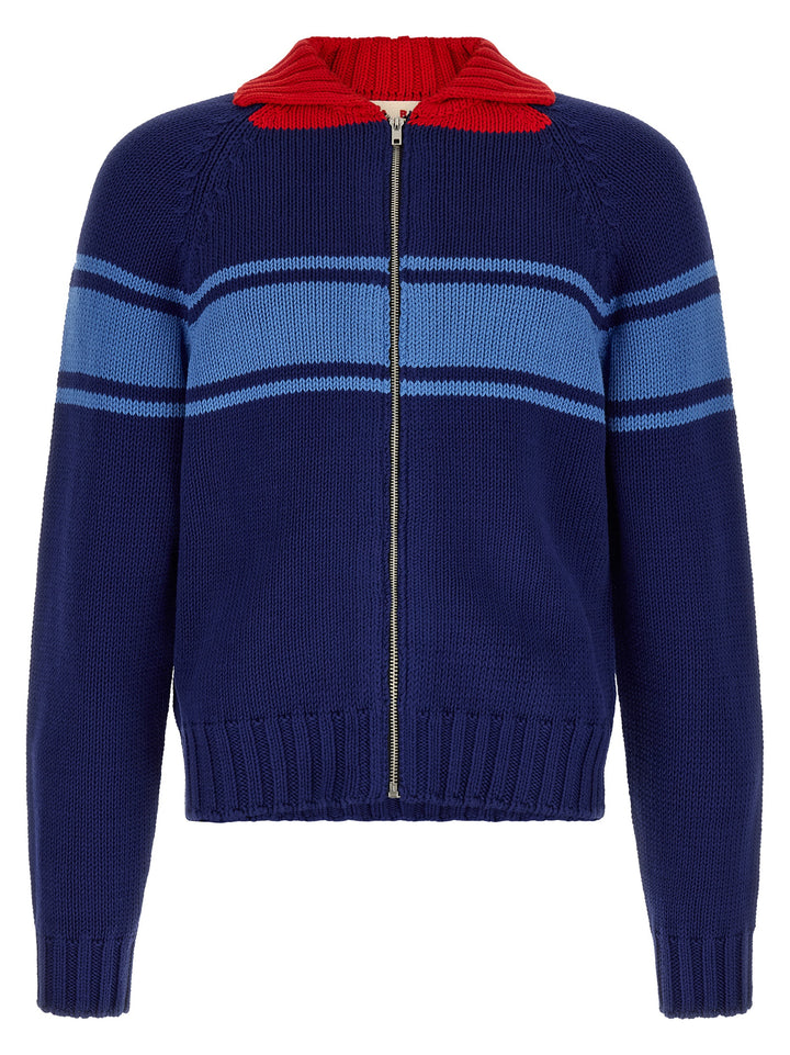 Marni Color Block Details Cardigan Sweaters and Cardigans - Blue | 1030df709bb559bda45520c7ab019b57144d7dae
