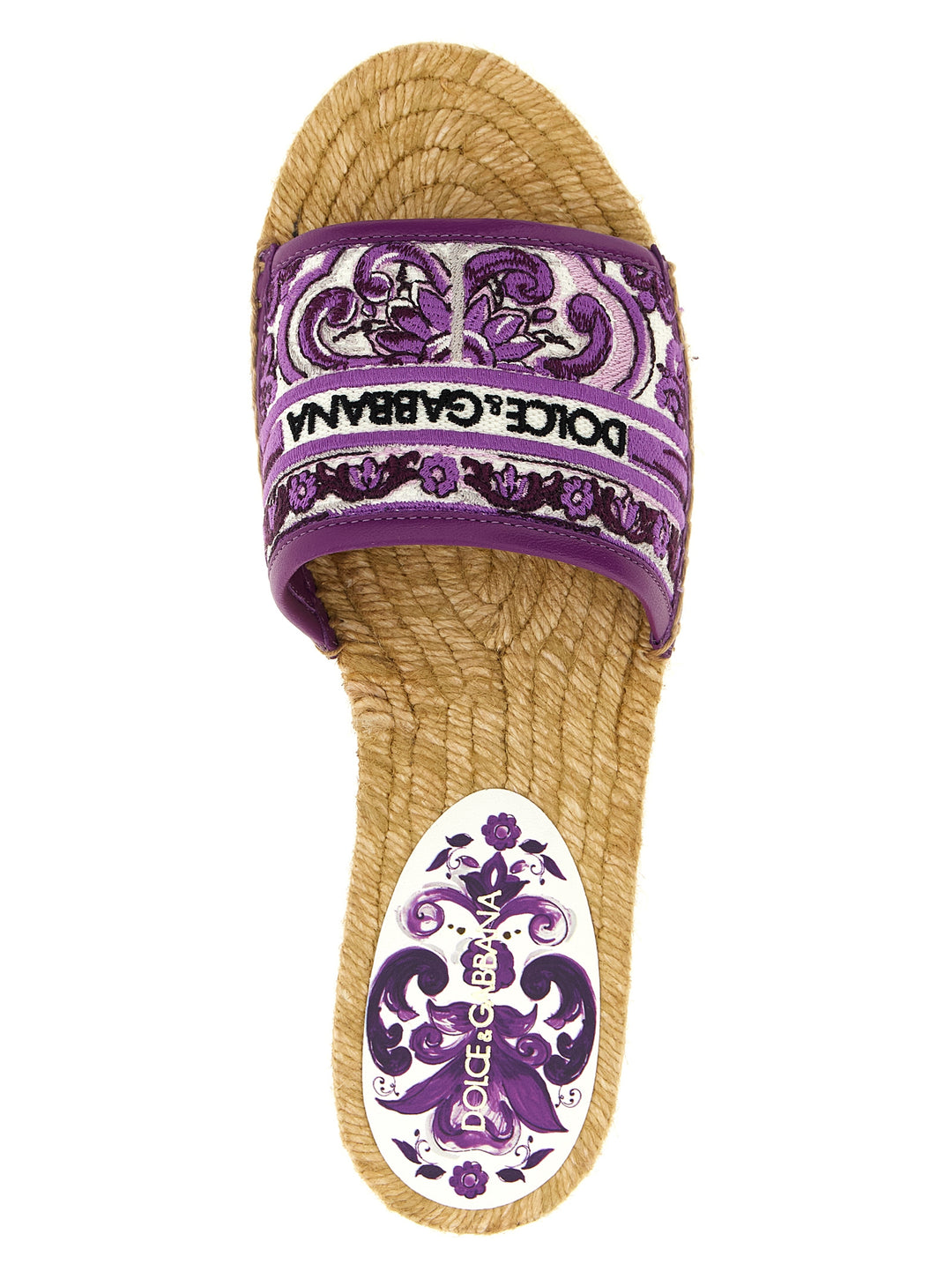 Dolce & Gabbana Embroidery Espadrilles Sandals - Purple | a2bf7287467ecc07f043827cf0e4267a354d459b