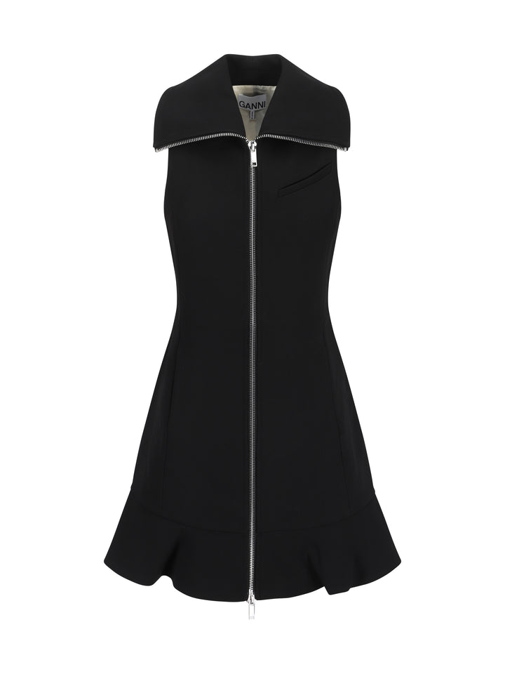 BONDED CREPE MINI DRESS