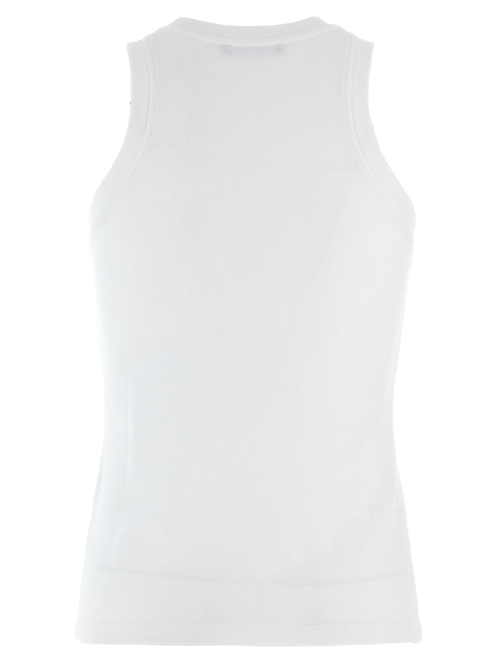 Logo Embroidery Tank Top Tops White/Black