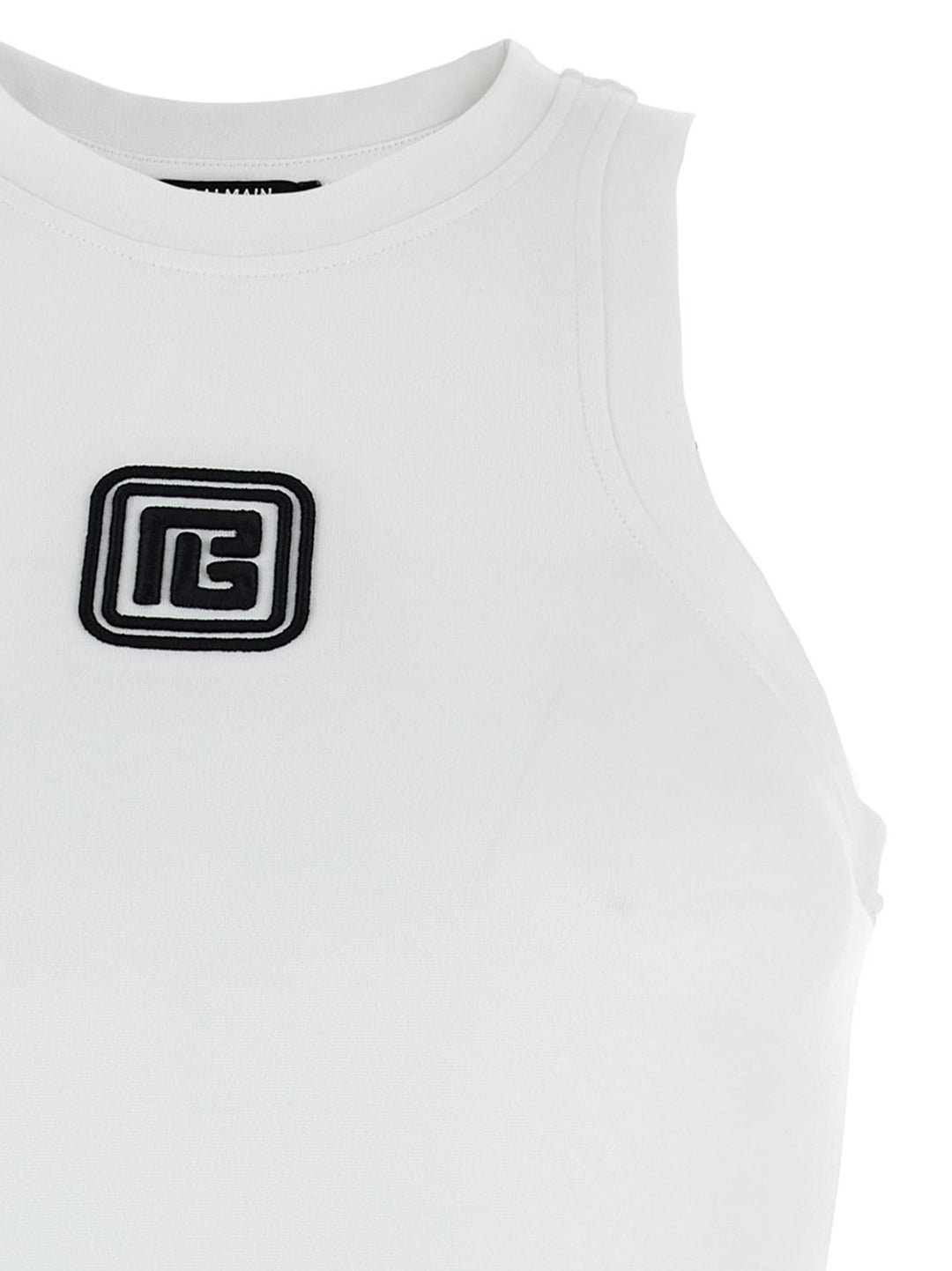 Logo Embroidery Tank Top Tops White/Black