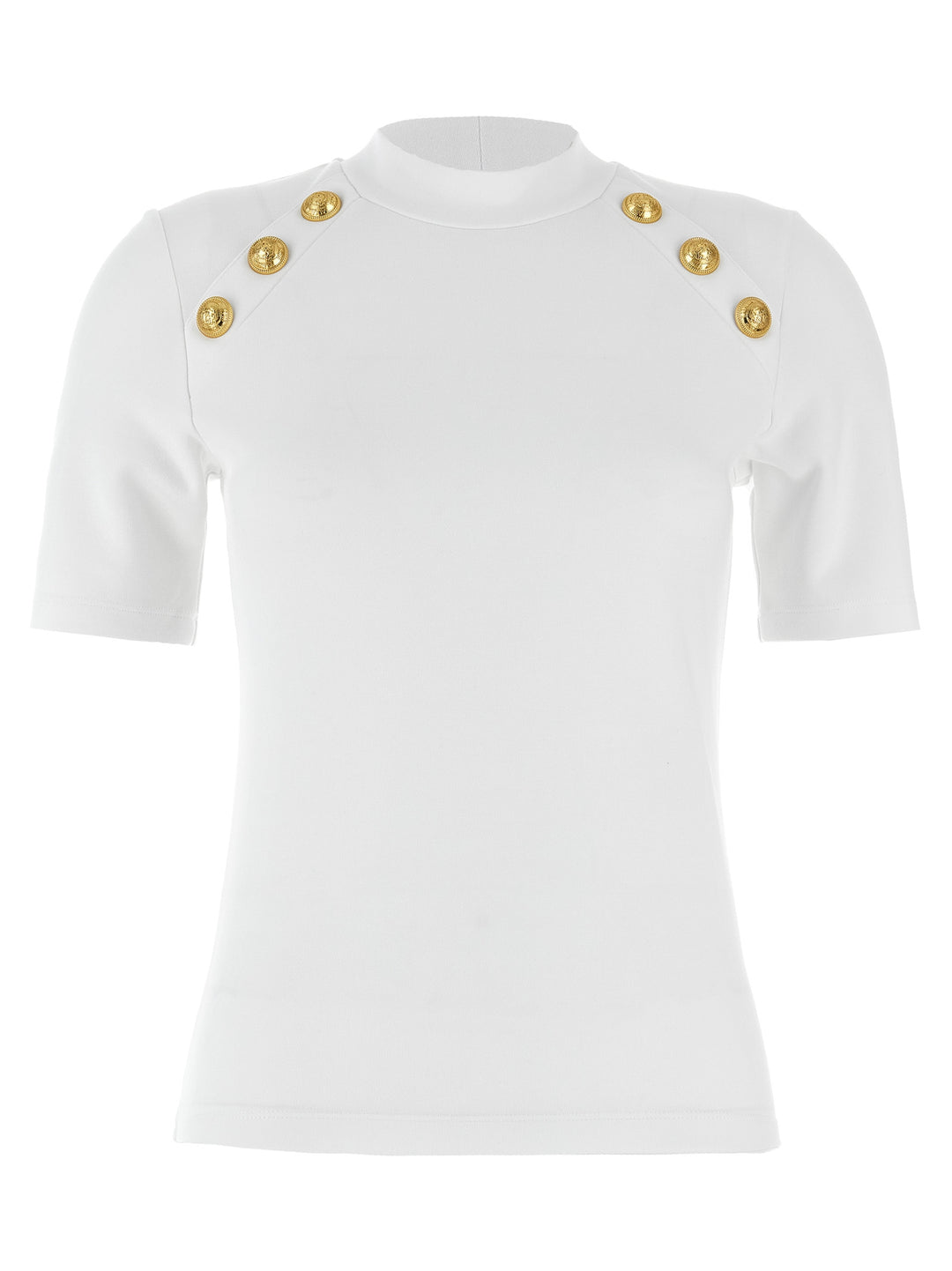 Logo Buttons T-Shirt White