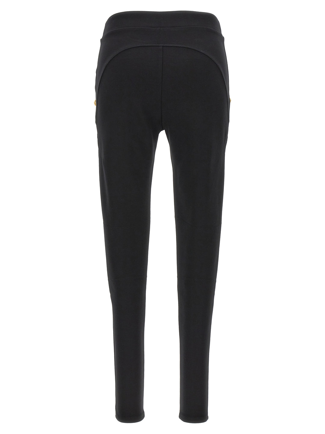 Logo Buttons Leggings Black