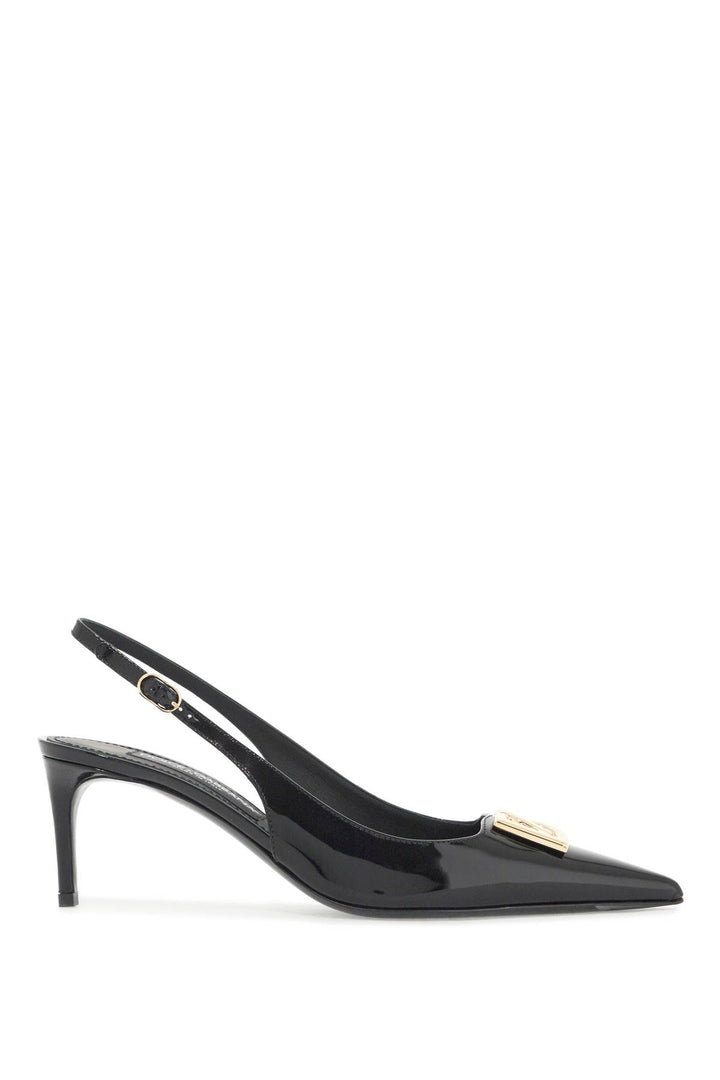 Décolleté Slingback In Pelle Lucida