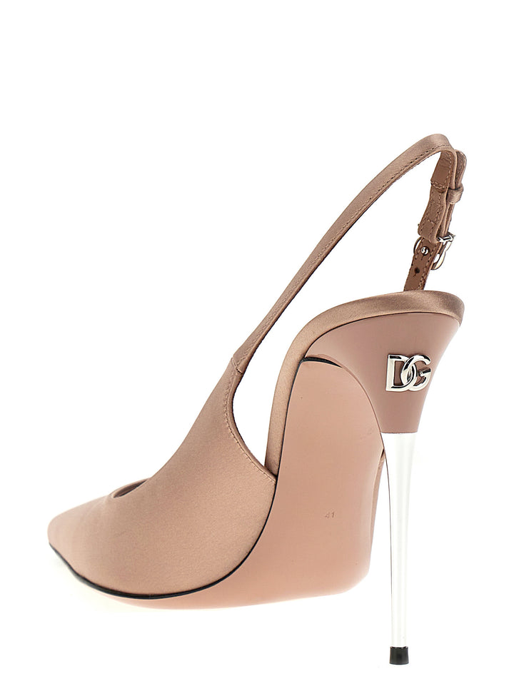 Dolce & Gabbana Satin Slingbacks Pumps - Pink | 38ecf99162bd2c38d36e365fd41c571083eab372