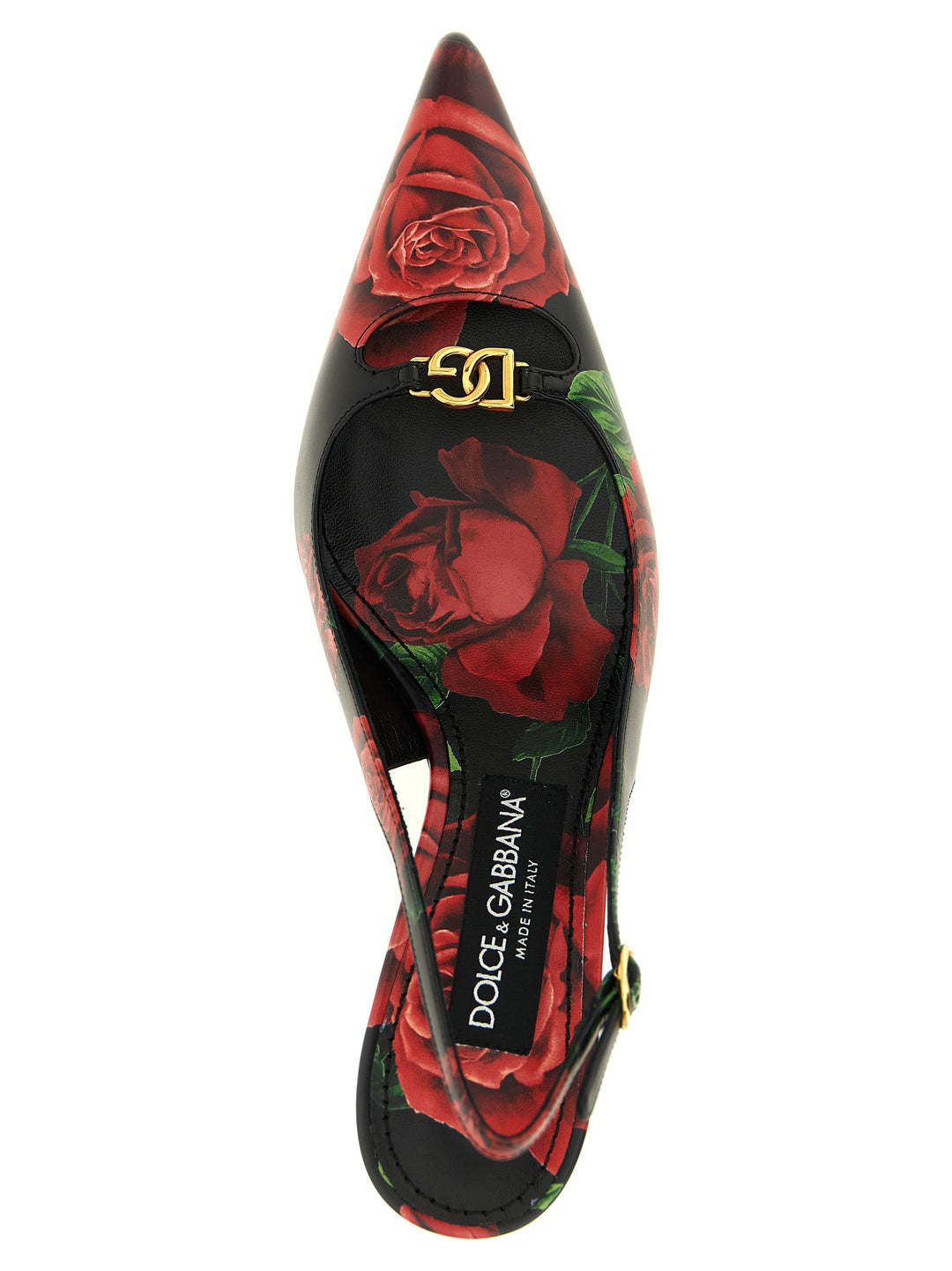 Dolce & Gabbana Rose Print Slingbacks Pumps - Multicolor | 72d8b3af656b74beed4bcea9f01dfe76193beb5c