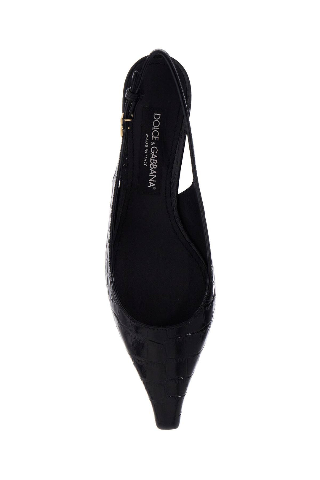 Décolleté Slingback In Pelle Stampa Cocco