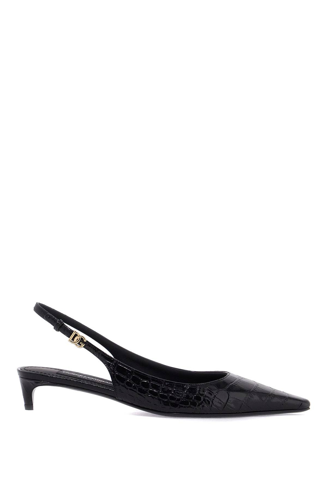 Décolleté Slingback In Pelle Stampa Cocco