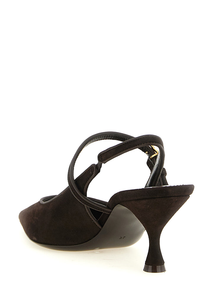 Dolce & Gabbana Suede Slingbacks Pumps - Brown | 0ea044d5619f2ec7656d1db6afed337c04785a53
