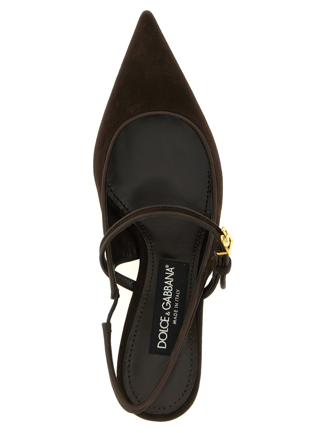 Dolce & Gabbana Suede Slingbacks Pumps - Brown | 1664a3c2b7f4ba868c976b661c1d8022395c7ac8