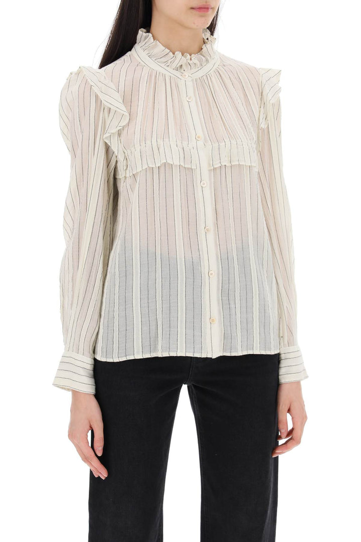 Blusa In Cotone Gessato Idety