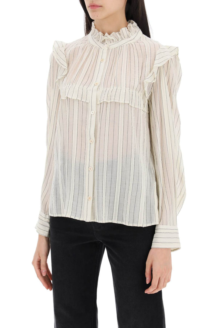 Blusa In Cotone Gessato Idety