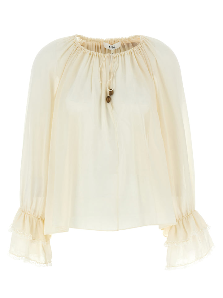 Georgette Blouse Shirt, Blouse White