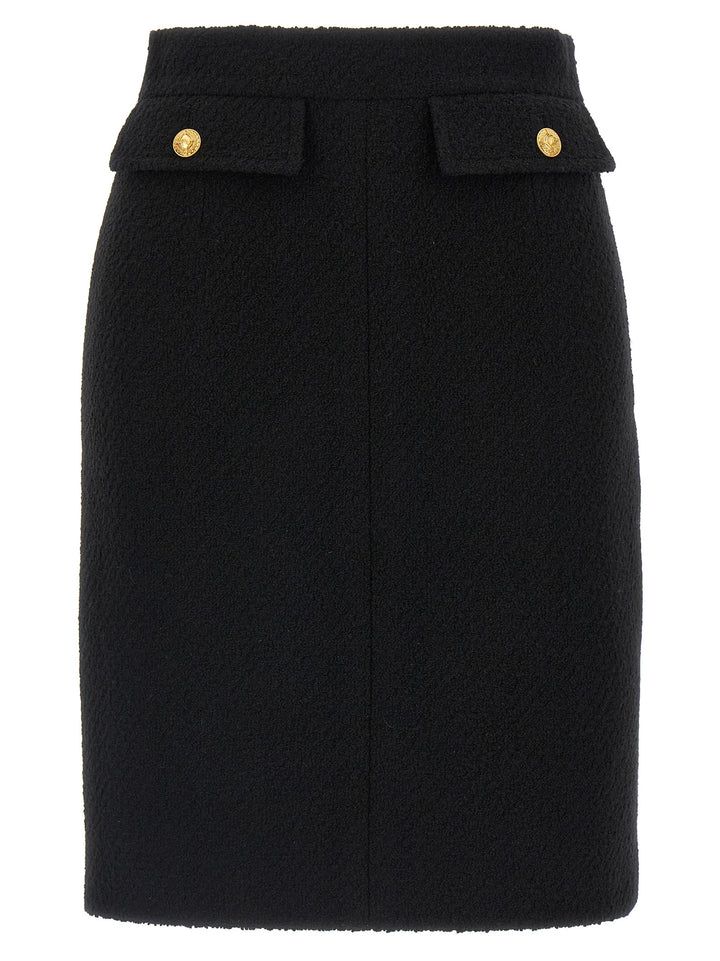 Chloé Bouclé Wool Skirt Skirts - Black | bdfd85e35af5f365b13e6a204394ebb05a87f680