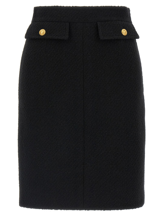 Bouclé Wool Skirt Skirts Black