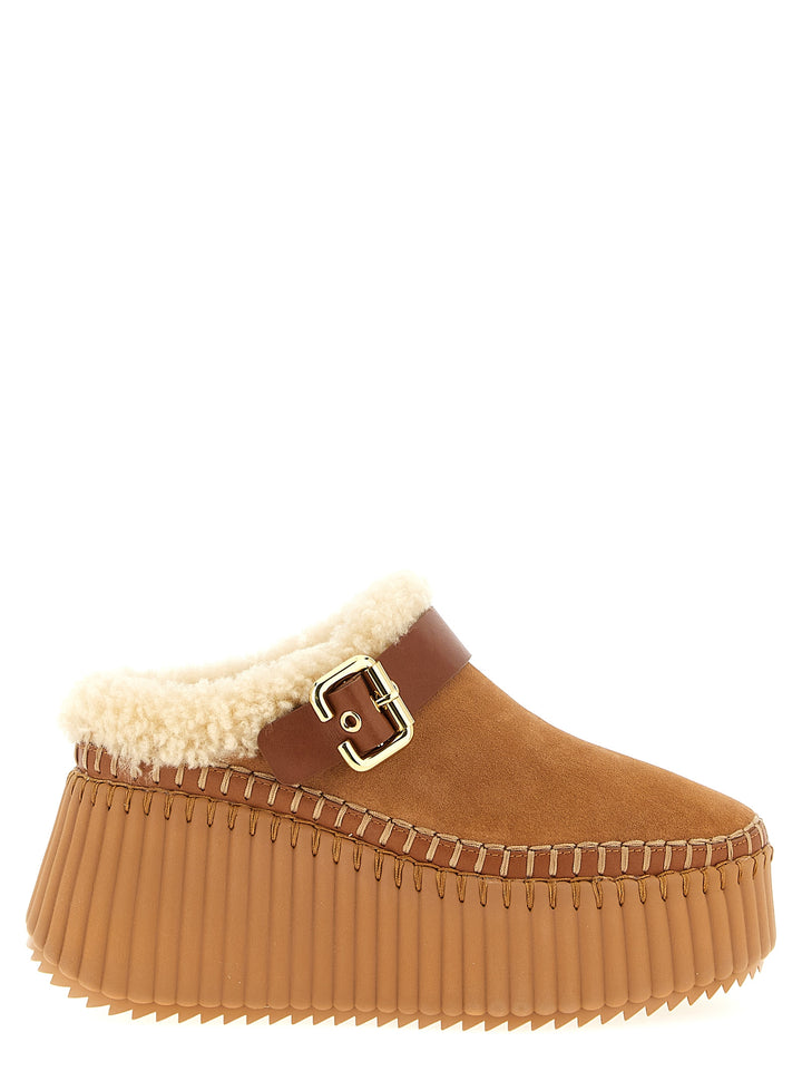 Chloé Nama Wedges - Brown | be42043627b447f153b77e113e2ac96722ddb323