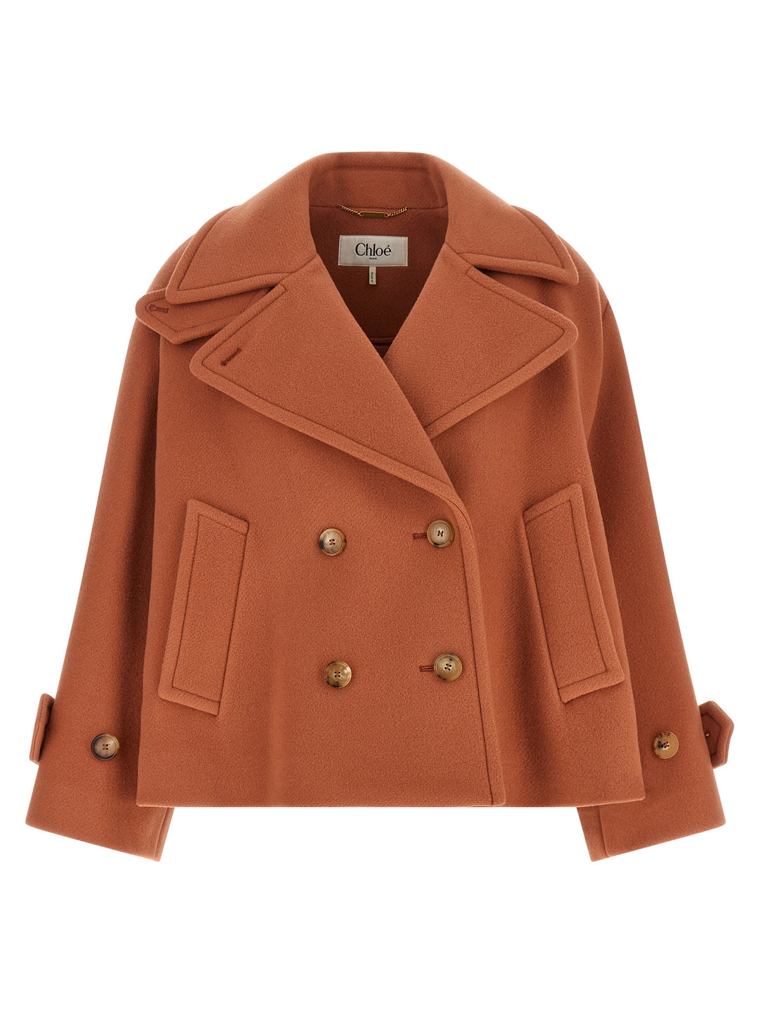 Chloé Double-Breasted Coat Puffer Jackets - Pink | c73eed6636d827b4157b863ae50d864e7e2ca087