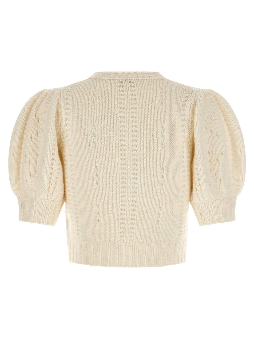 Chloé Jacquard Logo Cardigan Sweaters and Cardigans - White | 0d8c29c6d162a7a2563715edf62dcee949280d26